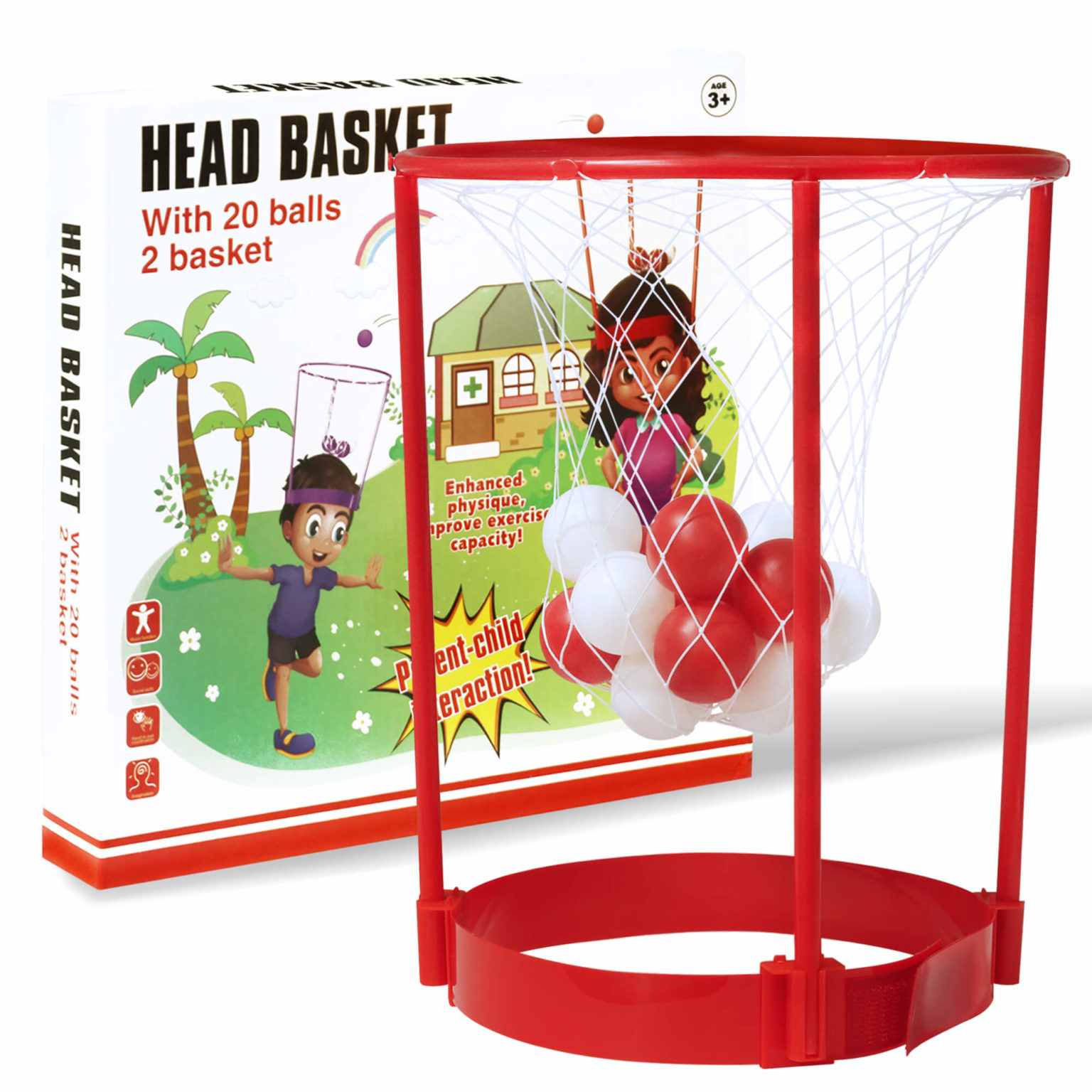 Head Basketball Hoop Party Game Set for Kids & Adults – Novelty Place